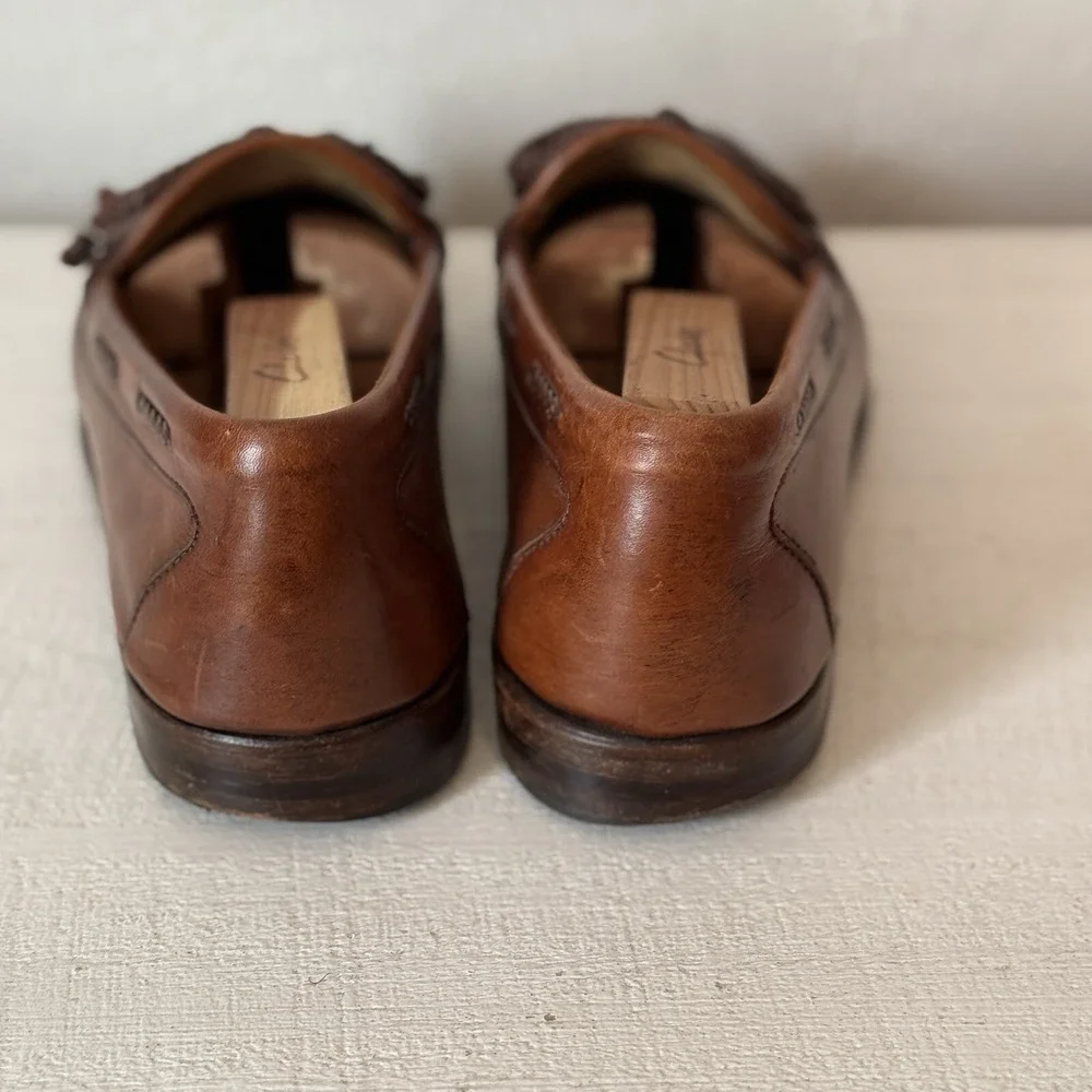 Allen Edmonds Shoes Nottingham TAN LEATHER MOCCASIN Size 8.5